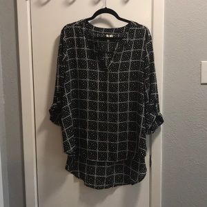 Cato XL black and white tunic
